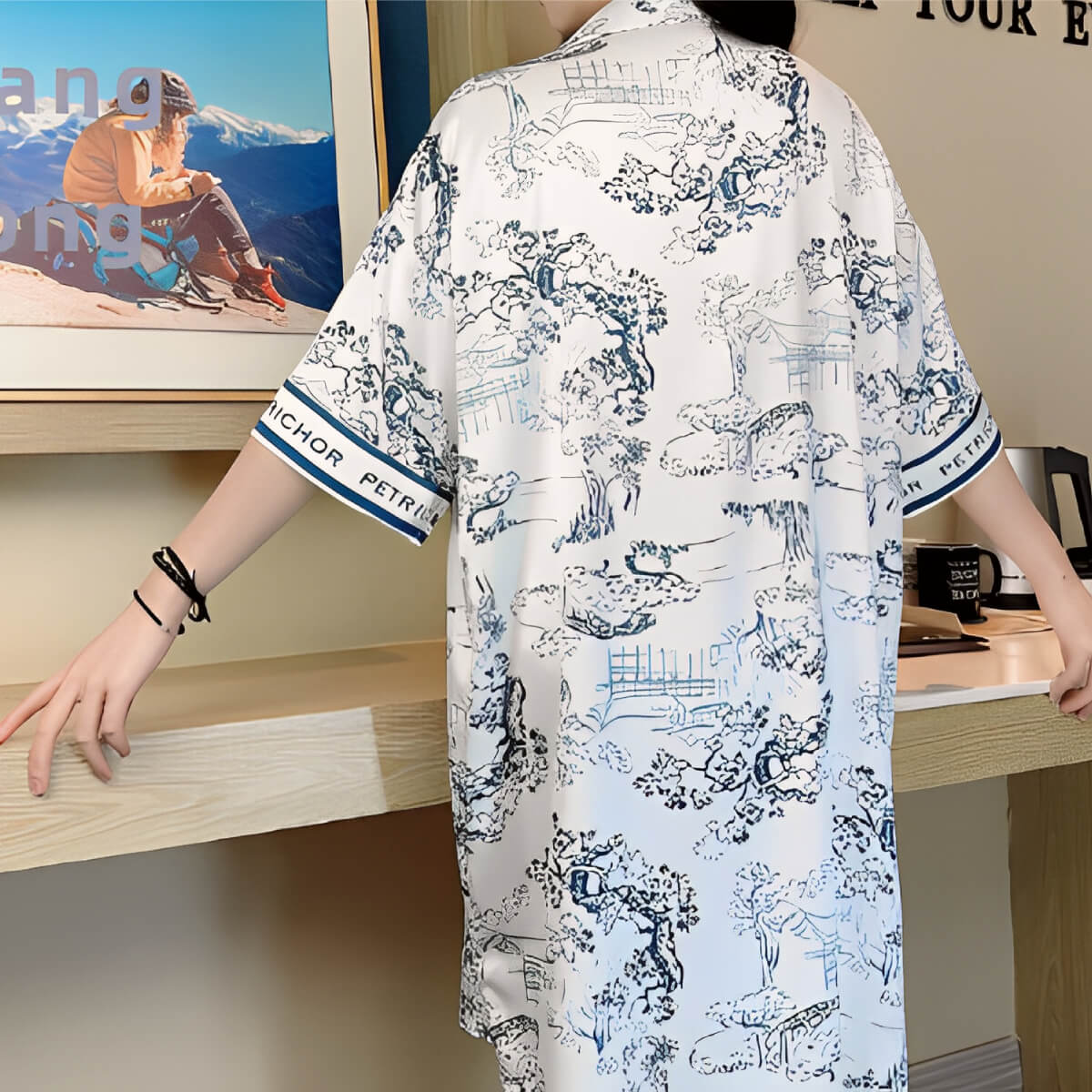 Luxury Plus Size Satin Nightdress