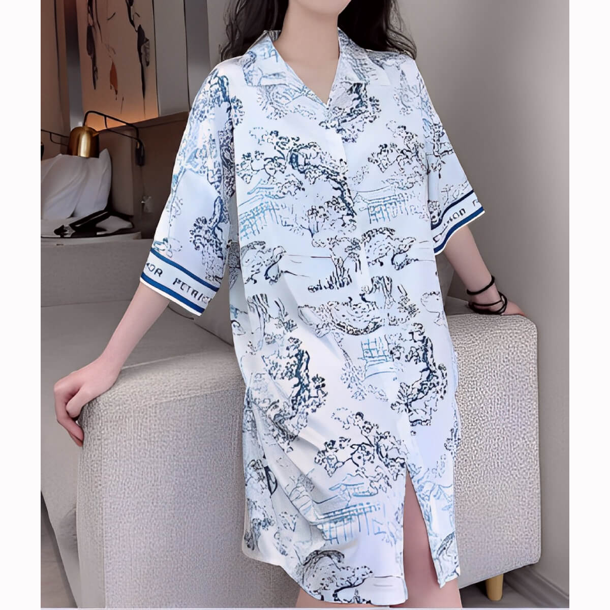 Luxury Plus Size Satin Nightdress