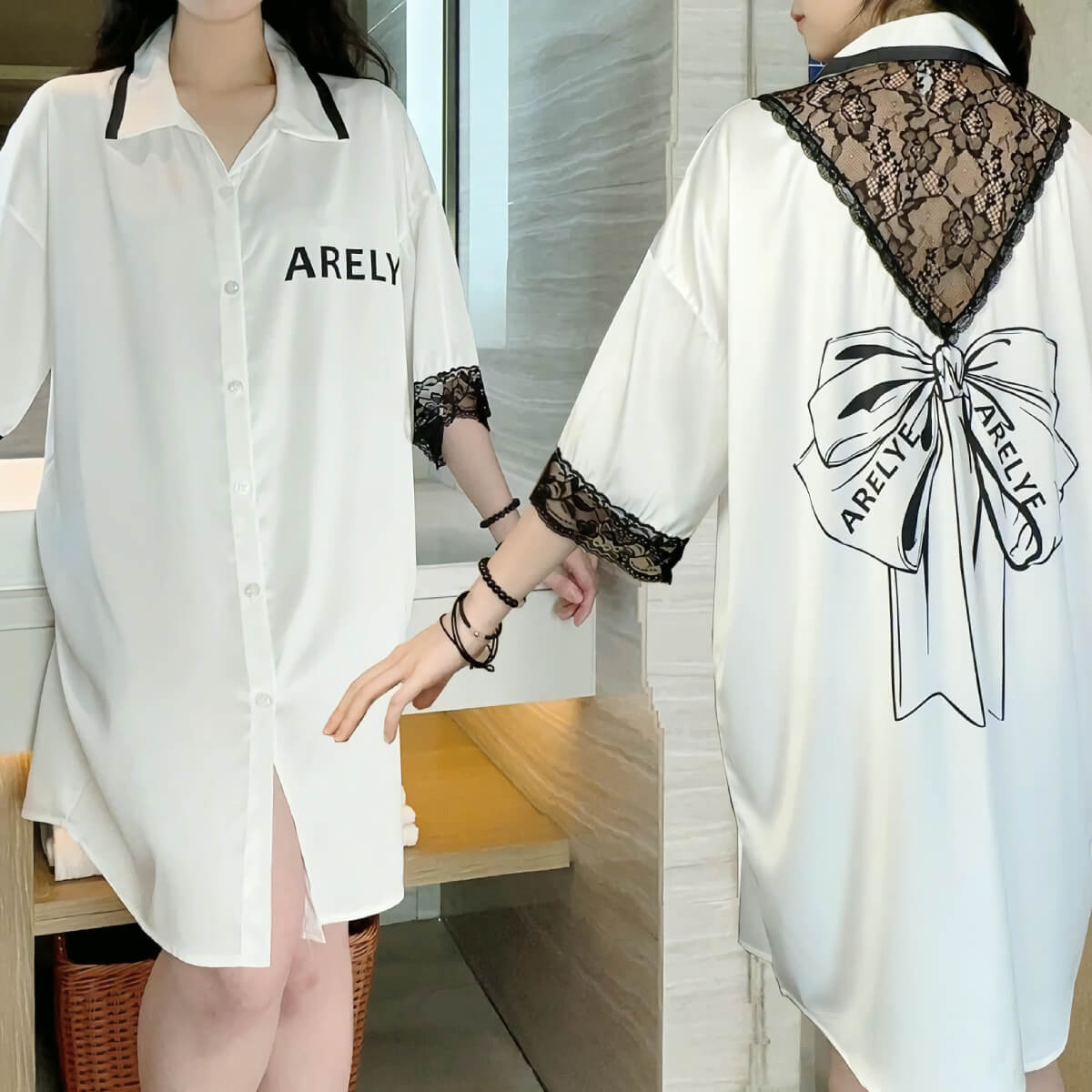 Luxury Plus Size Satin Nightdress