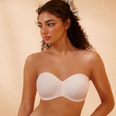 Non-Slip Strapless Bra for Heavy Bust | Uplift & Minimizing Support for C+ Cups