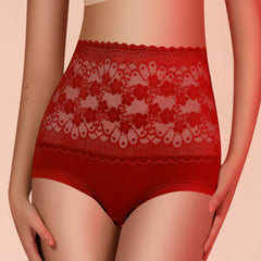 Plus Size High Cut Warm Antibacterial Panty Brief 11