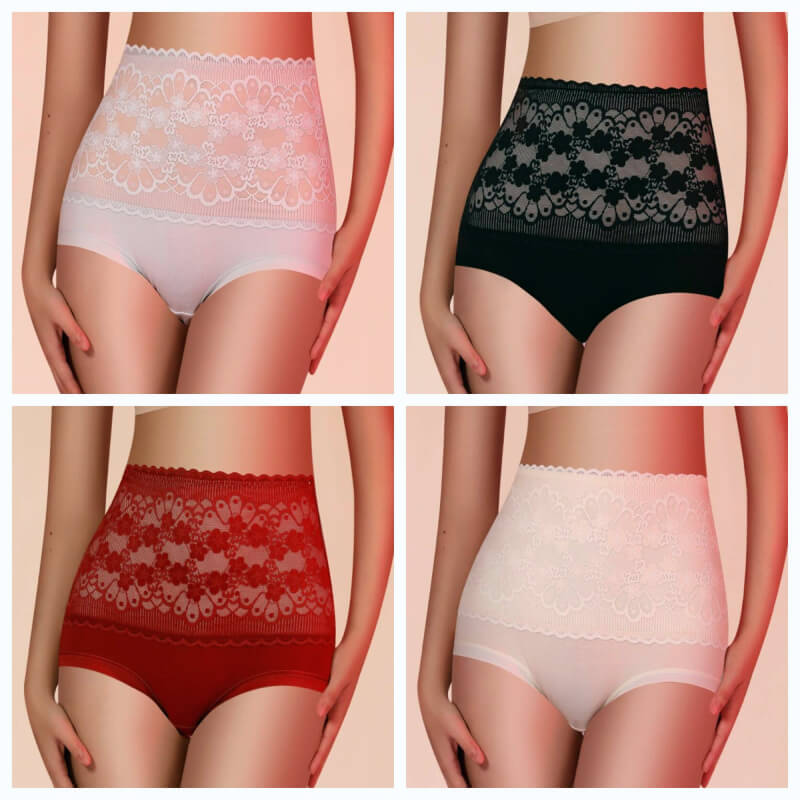 Plus Size High Cut Warm Antibacterial Panty Brief 11