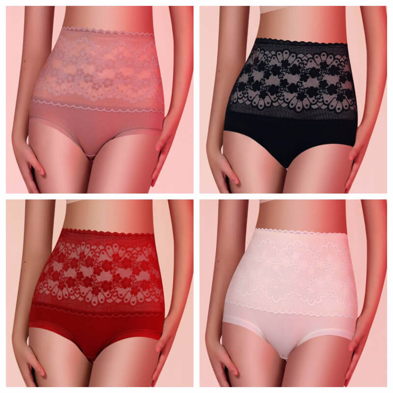 Plus Size High Cut Warm Antibacterial Panty Brief 11