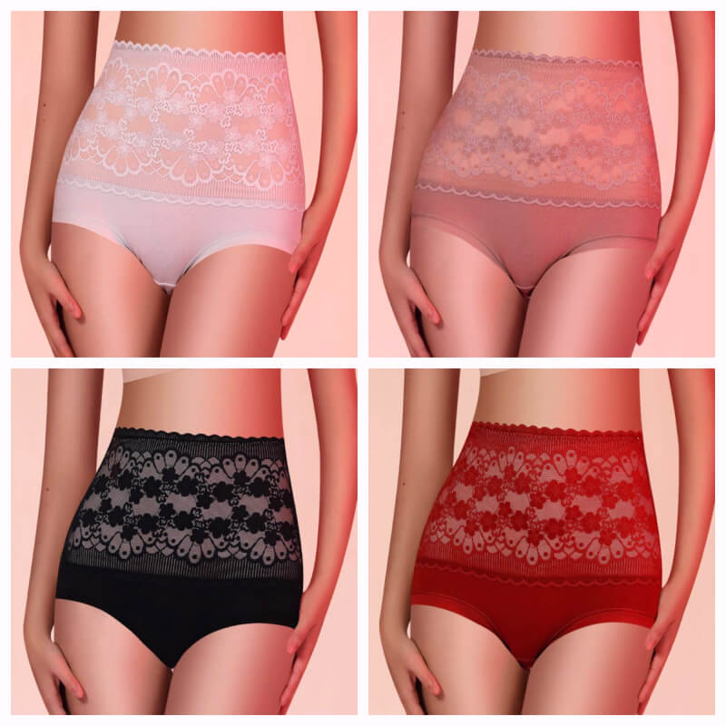 Plus Size High Cut Warm Antibacterial Panty Brief 11