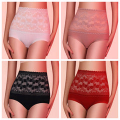 Plus Size High Cut Warm Antibacterial Panty Brief 11