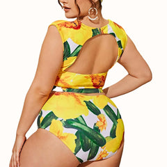 Plus Size High Waist Underwire Bikini Swimwear Ruffle Beach Skirt Set - 3 Pack