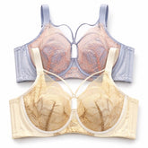 Plus Size Lace Minimizer Bra Ultra-Thin 3/4 Cup with Soft Underwire & Side Support