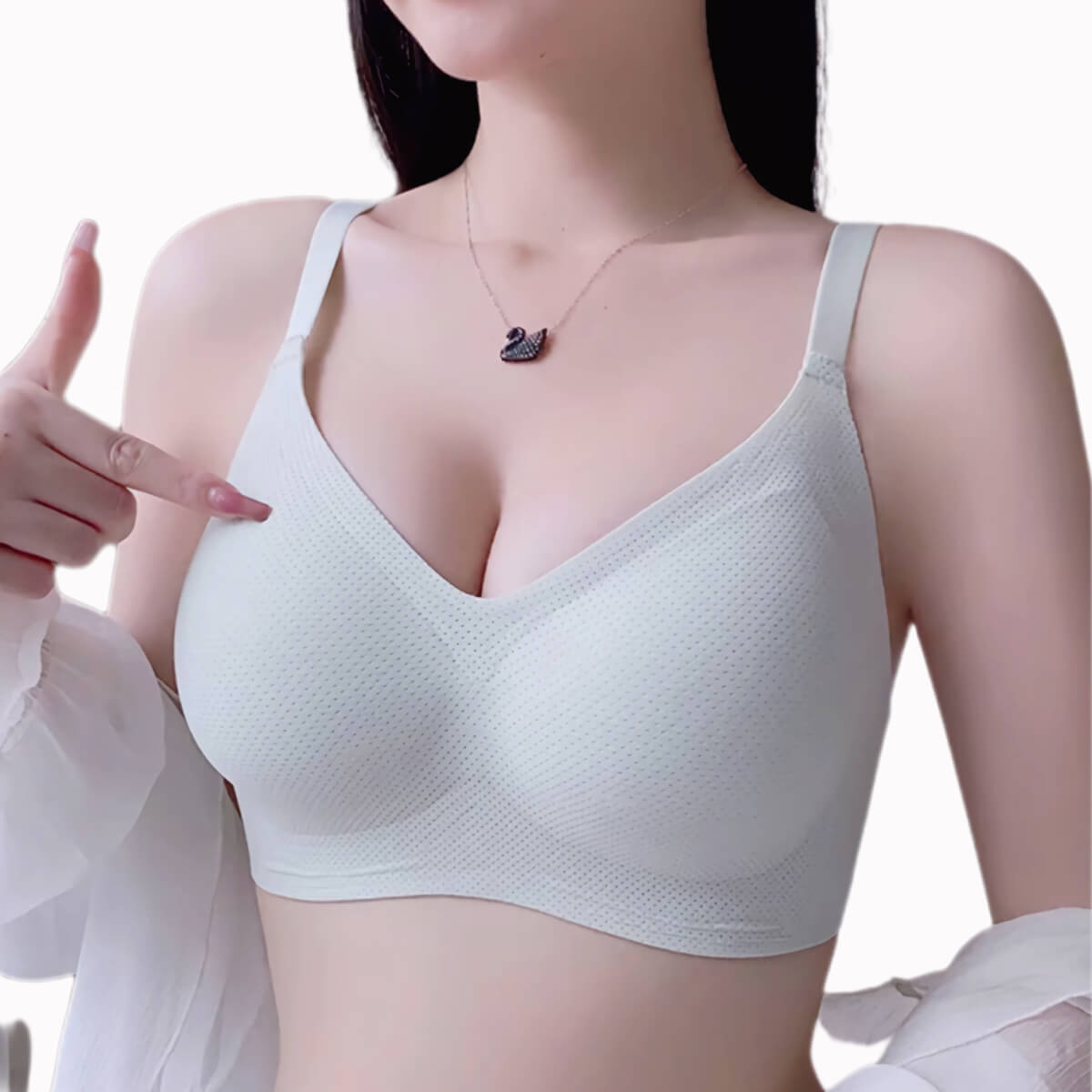 Plus Size Seamless Wire Free Lift Minimizer Bra