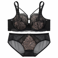 Plus Size Strappy Lace Bra - 3/4 Cup Soft Underwire Support