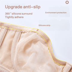 Plus Size Ultra Thin Lace Underwire Minimizing Strapless Brassiere