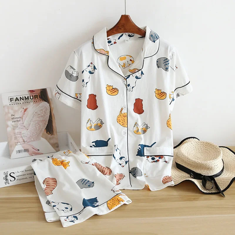 100% Cotton Women's Pajamas for Summer