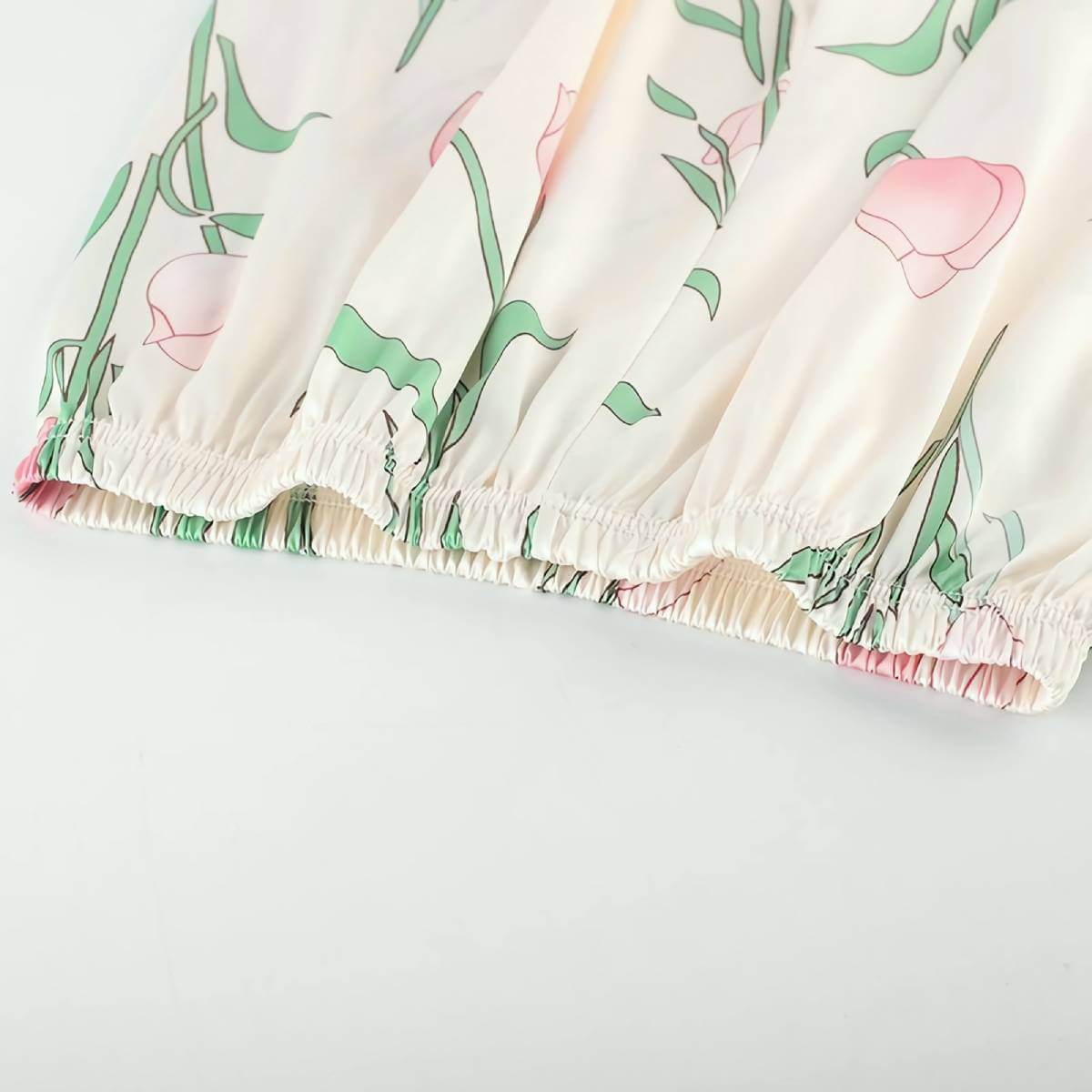 Satin Floral Cami Nightgown Set