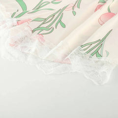 Satin Floral Cami Nightgown Set