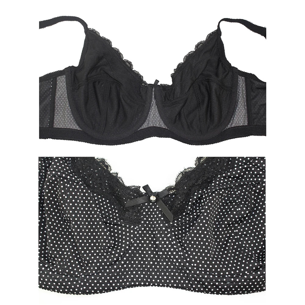 Fashion Polka Dot Women's Push Up Plus size Bra