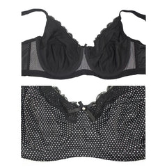 Fashion Polka Dot Women's Push Up Plus size Bra