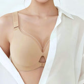 Seamless Front Closure Bra Wireless - Sexy No Underwire Bra with Front Hook for Women