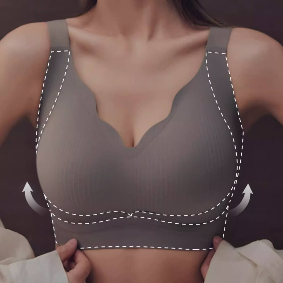 Seamless No Underwire Sports Bra for Larger Breast