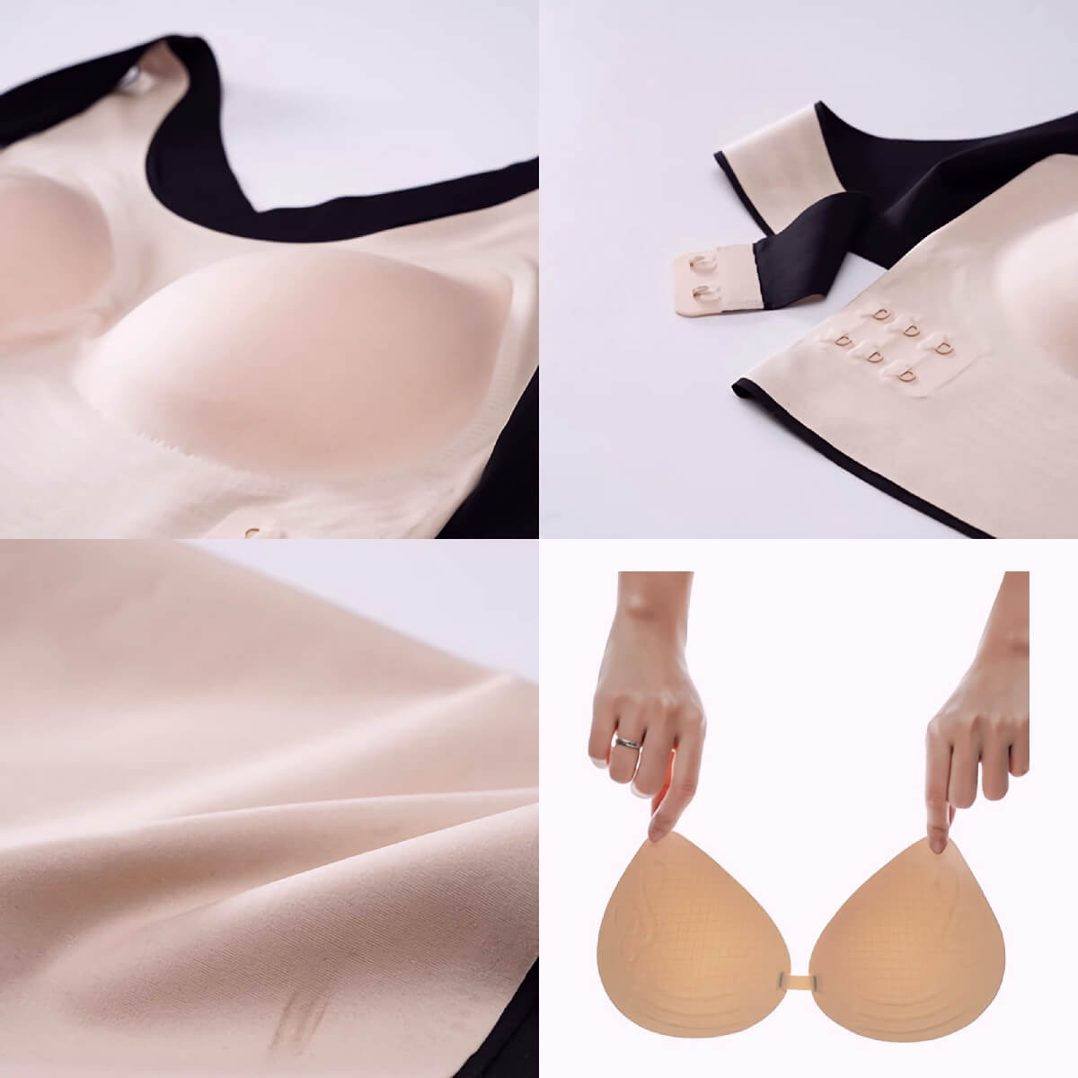 Seamless Push Up Bandeau Sports Bra