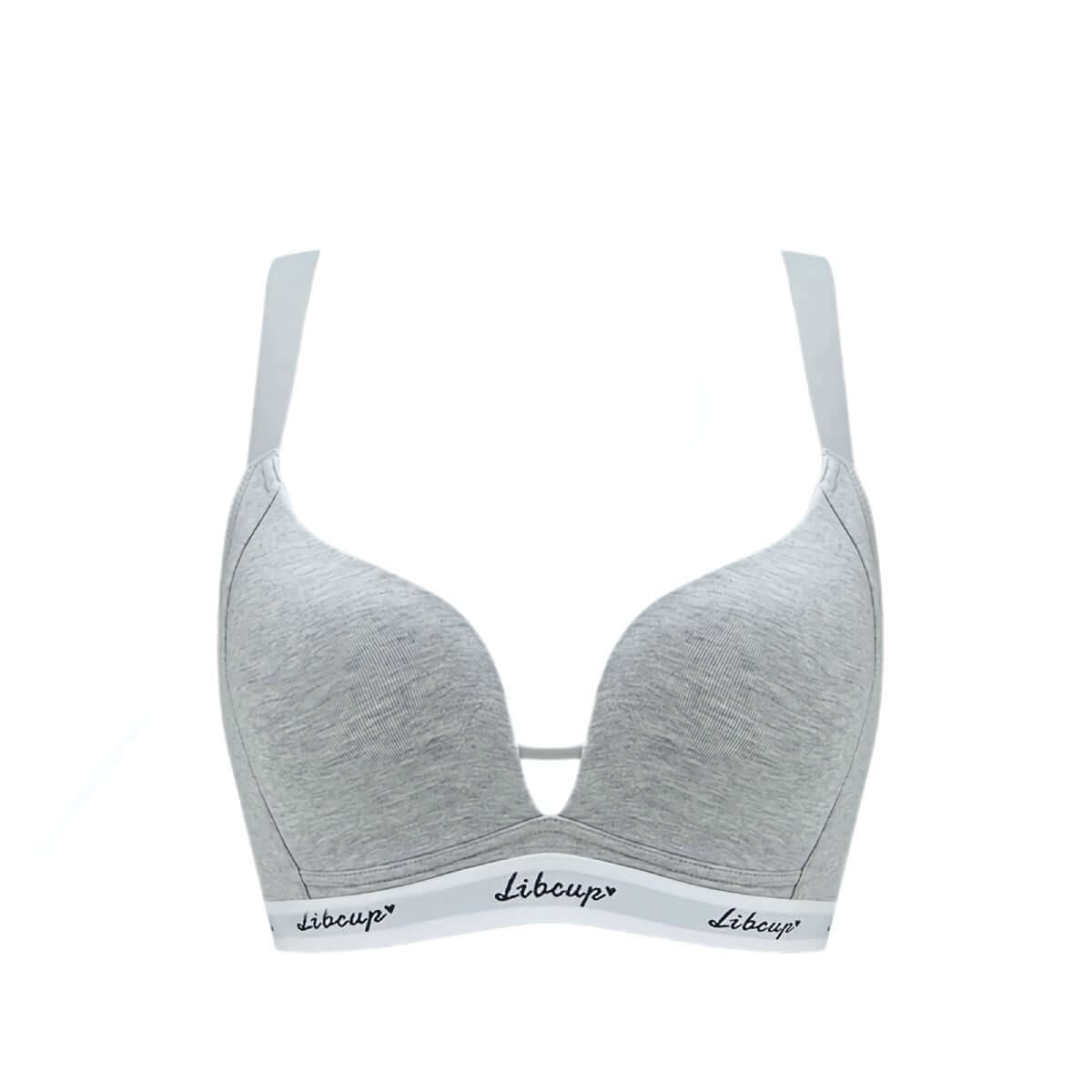 Seamless Wireless Minimizing Large Size Deep V Triangle Cup Bra