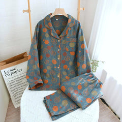 Two Piece Vintage Loungewear Women Set Luxury