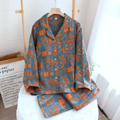 Two Piece Vintage Loungewear Women Set Luxury