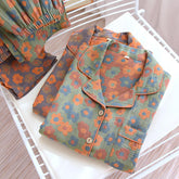 Two Piece Vintage Loungewear Women Set Luxury