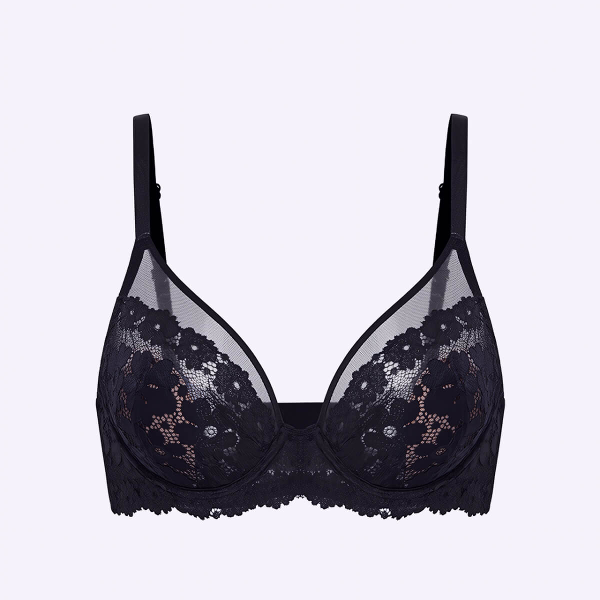 Ultra Thin Lace Floral Anti-Sag Bra