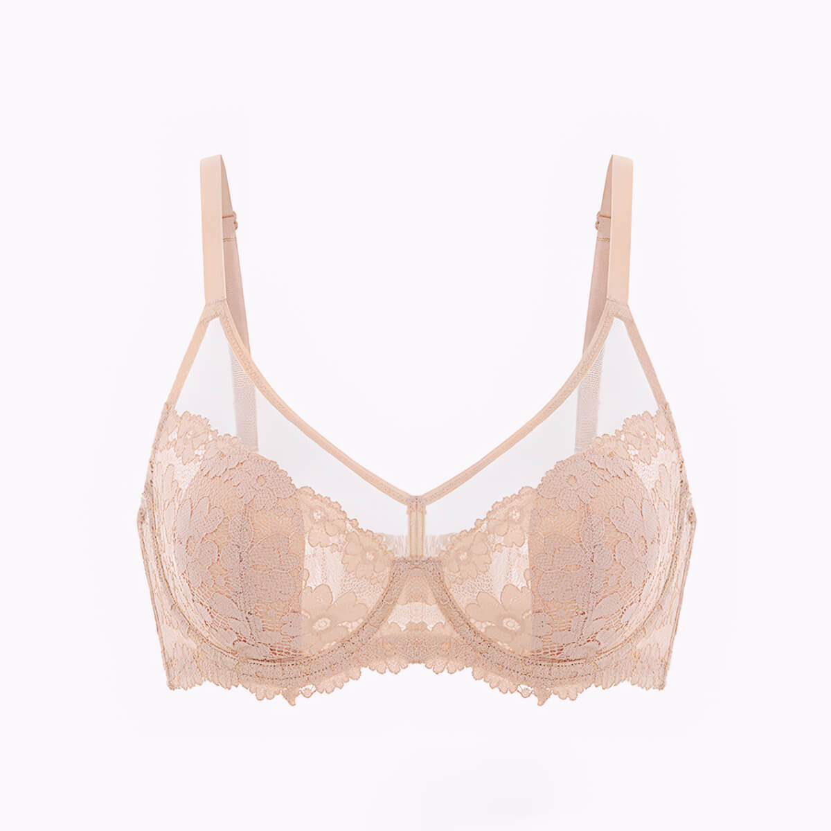 Ultra Thin Lace Floral Anti-Sag Bra