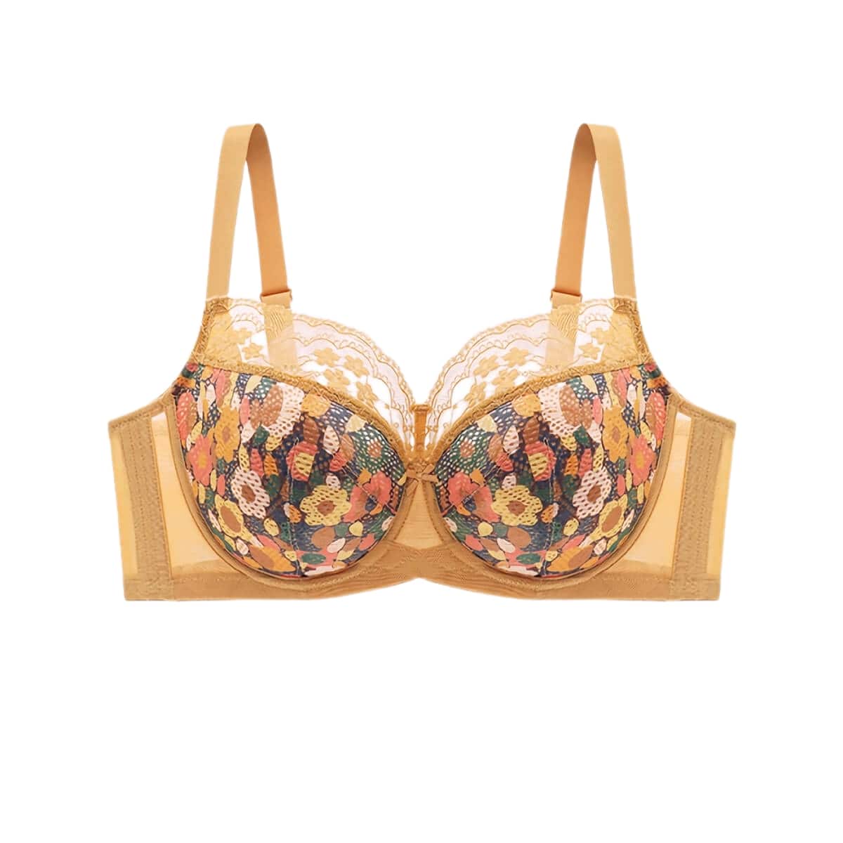 Ultra Thin Lace Flower Minimizer Bras