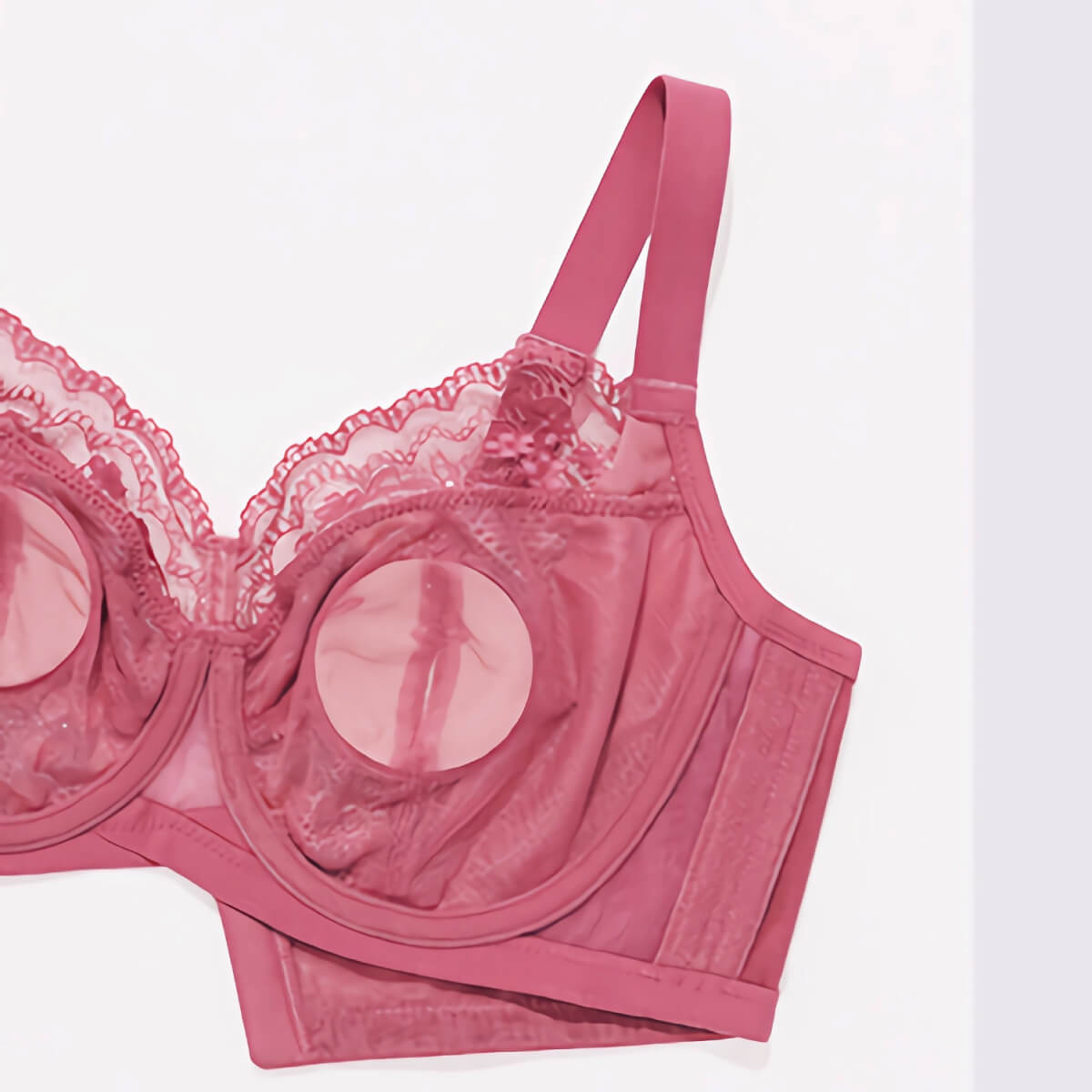 Ultra Thin Lace Flower Minimizer Bras