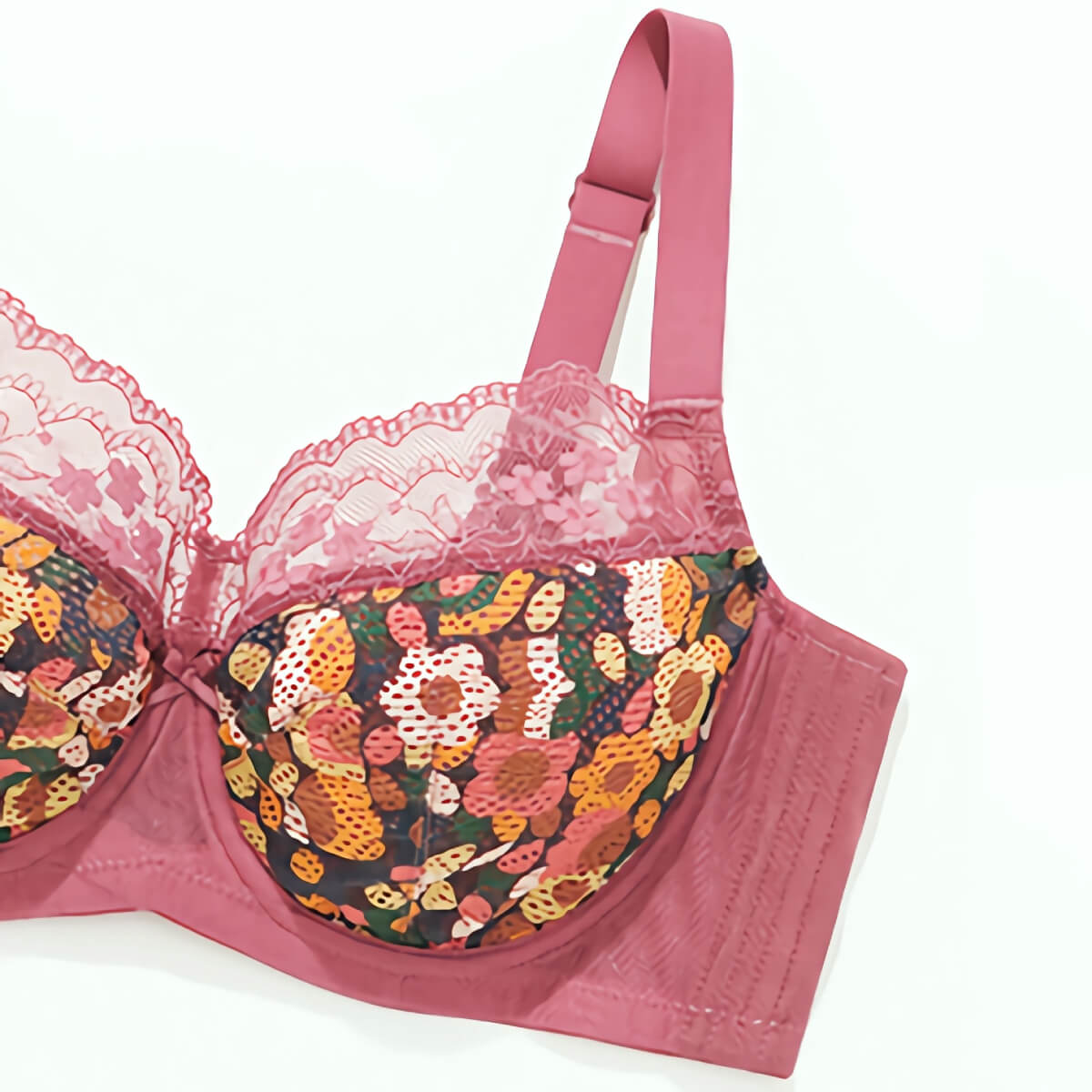 Ultra Thin Lace Flower Minimizer Bras