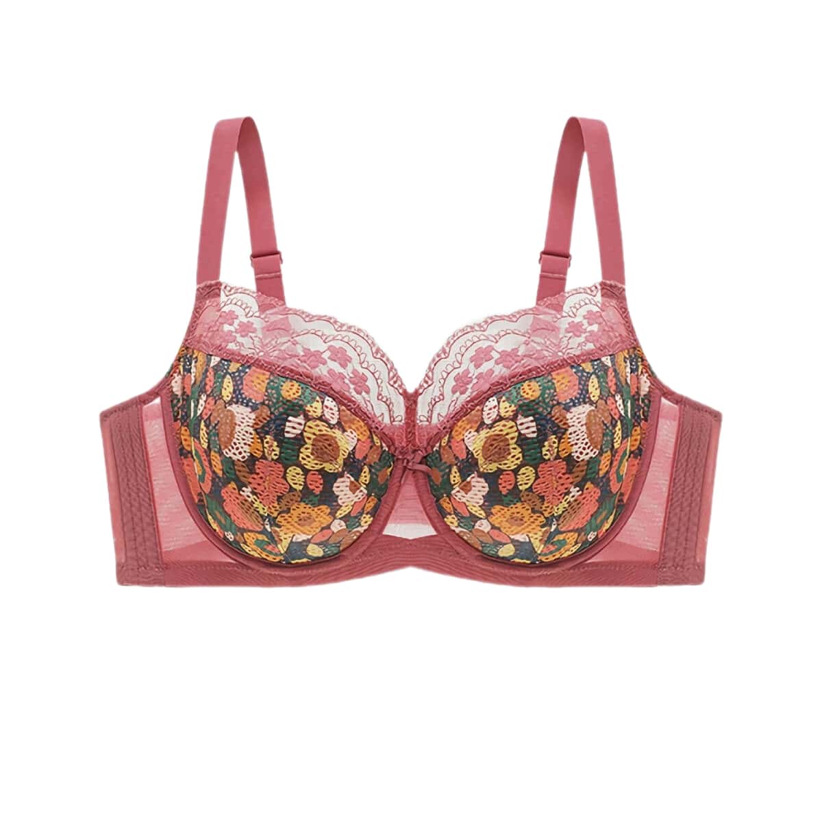 Ultra Thin Lace Flower Minimizer Bras