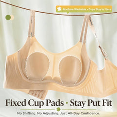 Wire-Free Gel Support Bra with Fixed Cups - B-D Cups
