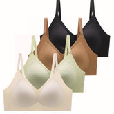 Women’s 4 Pack Seamless Wireless Comfort Bra 34B to 48E