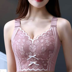 Women's Lace Anti-sagging Push-up Bra: Wireless, Large Size