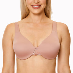 Women’s Plus Size Full Coverage Minimizer Lace Bra - Okay Trendy