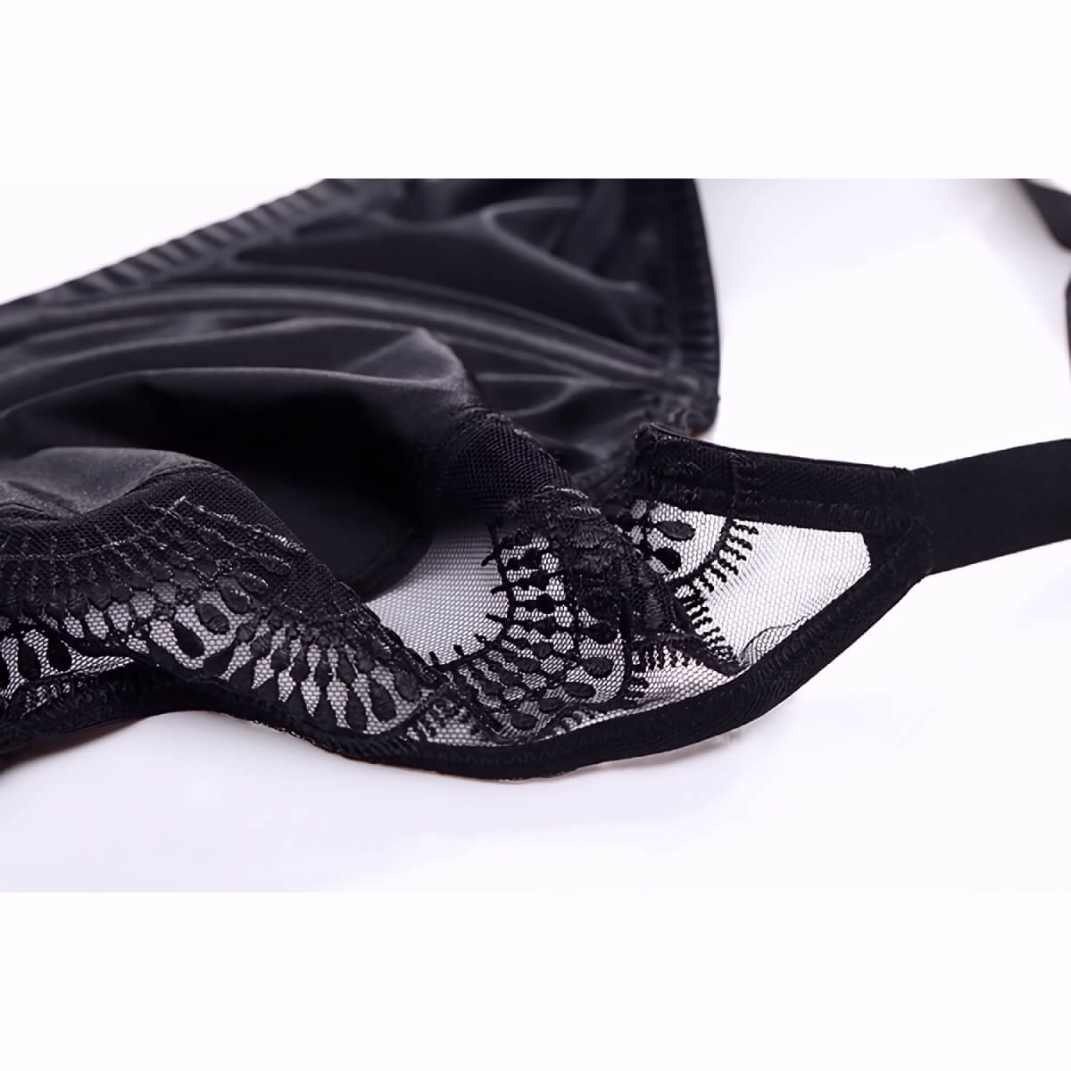 Women's Sheer Sexy Lace Full Cup Minimizer Bra