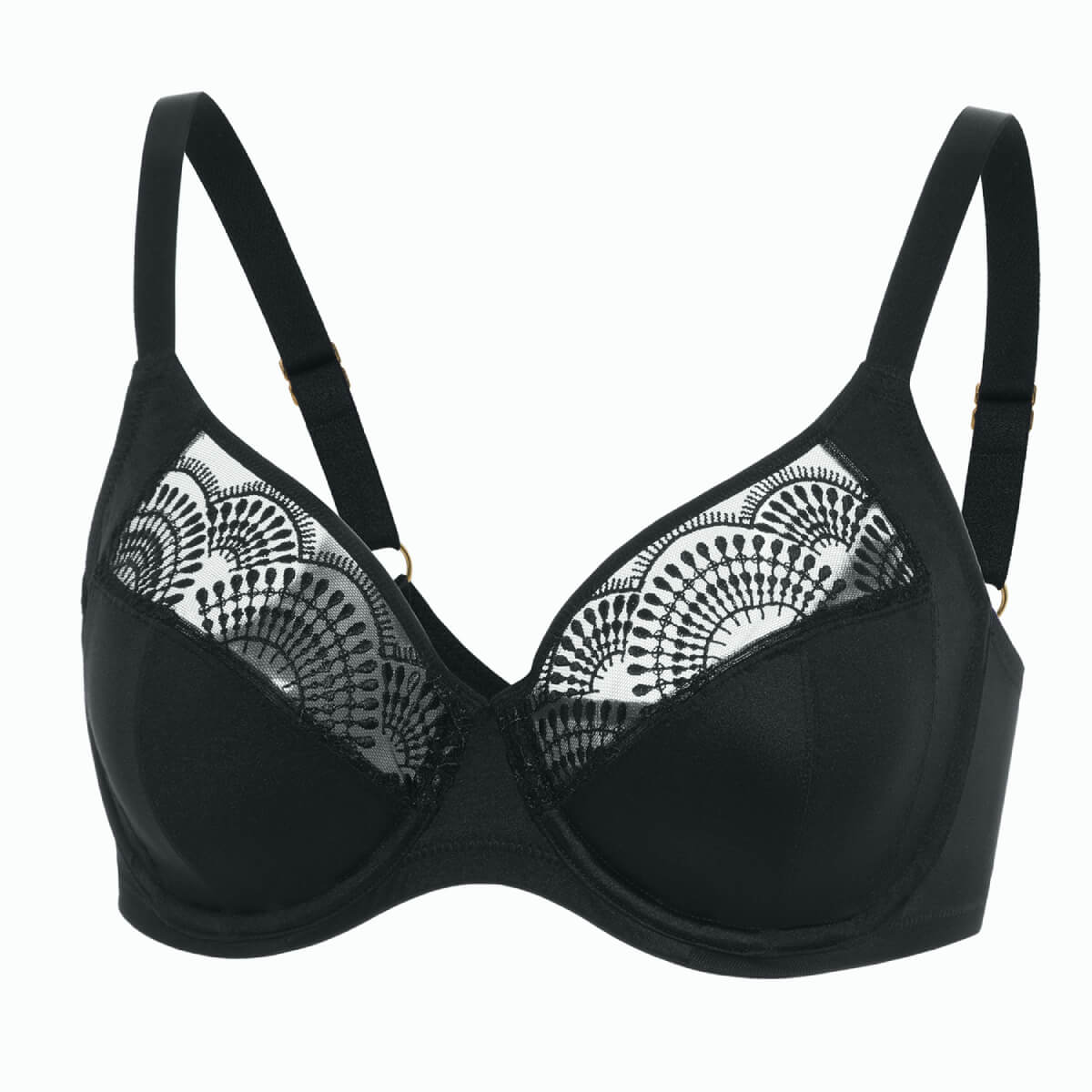 Women's Sheer Sexy Lace Full Cup Minimizer Bra
