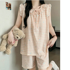 Women's Sweet Princess Padded Cami Pajama Set with Shorts