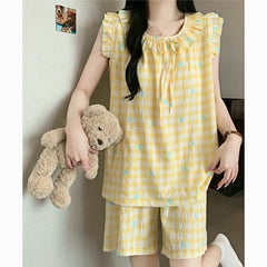 Women's Sweet Princess Padded Cami Pajama Set with Shorts