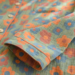 Long Sleeved Two Piece Sleepwear Women Cotton 100%