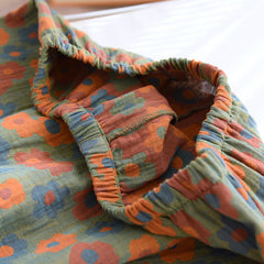 Long Sleeved Two Piece Sleepwear Women Cotton 100%