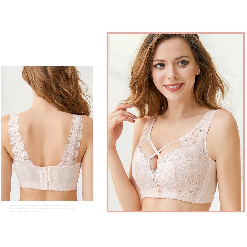 Lace Wire Free Bras For Large Breasts 34C-48E - Okay Trendy