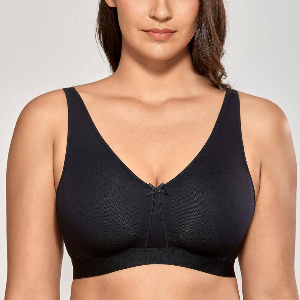 Cotton Comfortable Plus Size Bra No Underwire 34C- 48dd - Okay Trendy