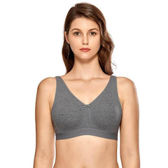 Cotton Comfortable Plus Size Bra No Underwire 34C- 48dd - Okay Trendy