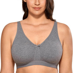Cotton Comfortable Plus Size Bra No Underwire 34C- 48dd - Okay Trendy