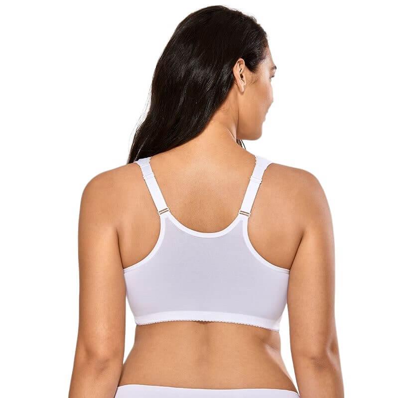 Cotton Wirefree Front Hook Bras - Okay Trendy