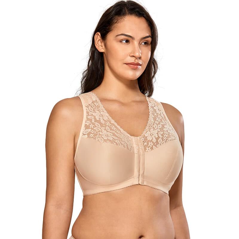 Cotton Wirefree Front Hook Bras - Okay Trendy
