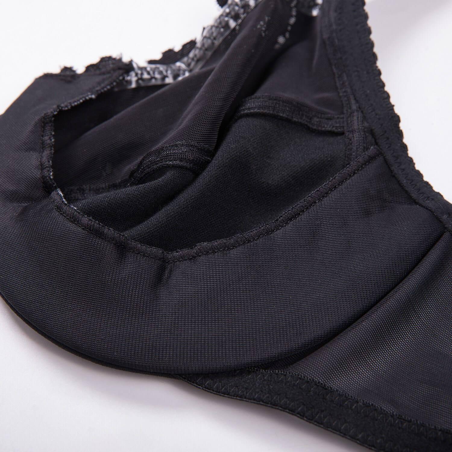 See Through Front Closure Plus Size Bras For Seniors - Okay Trendy