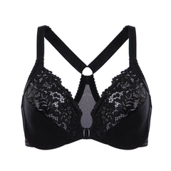 See Through Front Closure Plus Size Bras For Seniors - Okay Trendy
